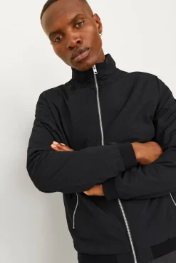 Jack & Jones Casacos-Jaqueta bomber com gola preto