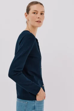 Cortefiel Camisolas-Jaqueta básica com botões Azul