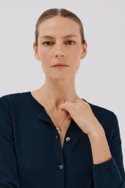 Cortefiel Camisolas-Jaqueta básica com botões Azul