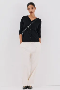 Cortefiel Camisolas-Jaqueta básica com botões Preto