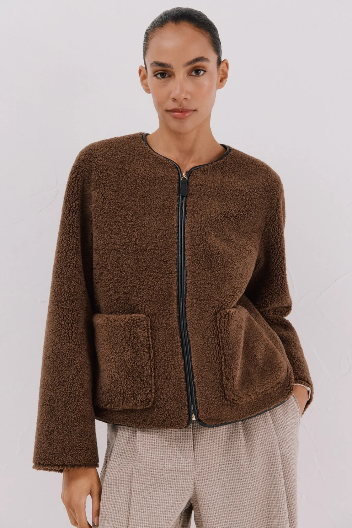 Cortefiel Casacos-Jaqueta com efeito dupla face Castanho