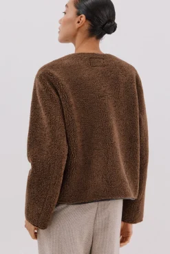 Cortefiel Casacos-Jaqueta com efeito dupla face Castanho