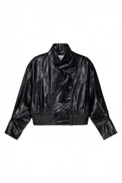 Slowlove Sobretudos-Jaqueta com efeito pele brilhante Preto
