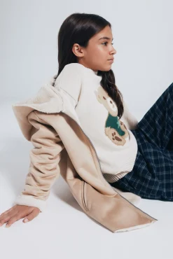 Springfield Kids Sobretudo|Casacos-Jaqueta com fecho-éclair para menina cru