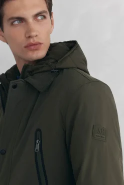 Pedro del Hierro Casacos|Sobretudos-Jaqueta com fecho-éclair repelente à água Verde