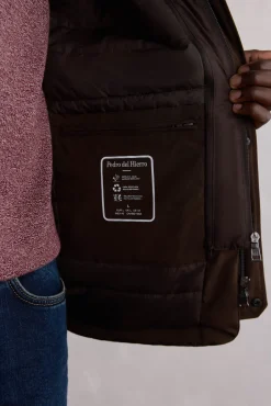 Pedro del Hierro Casacos|Sobretudos-Jaqueta com fecho-éclair repelente à água Marrom