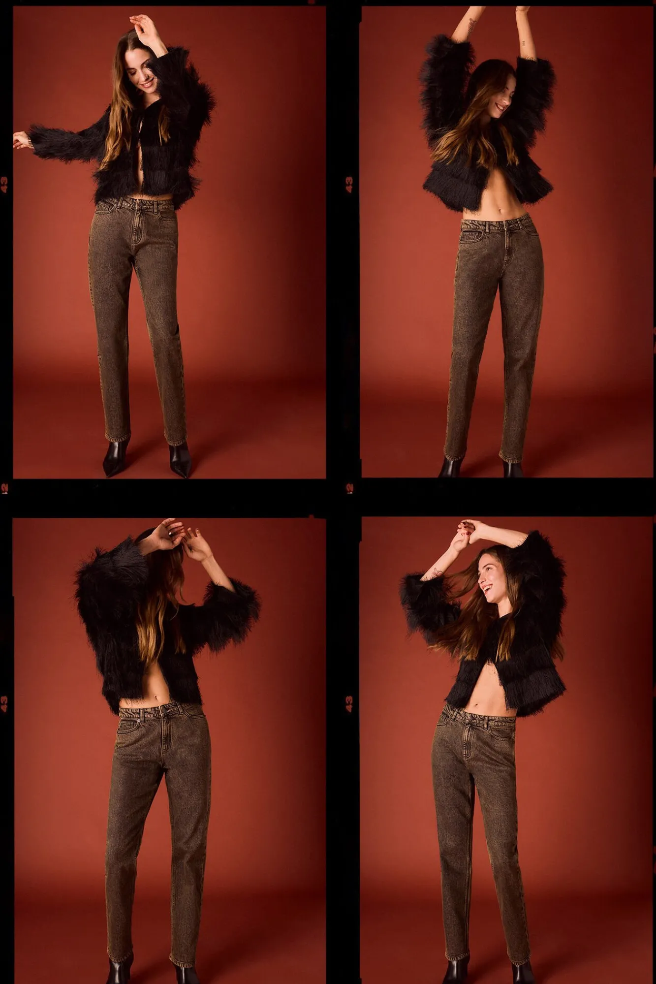 Slowlove Sobretudos-Jaqueta com franjas Preto