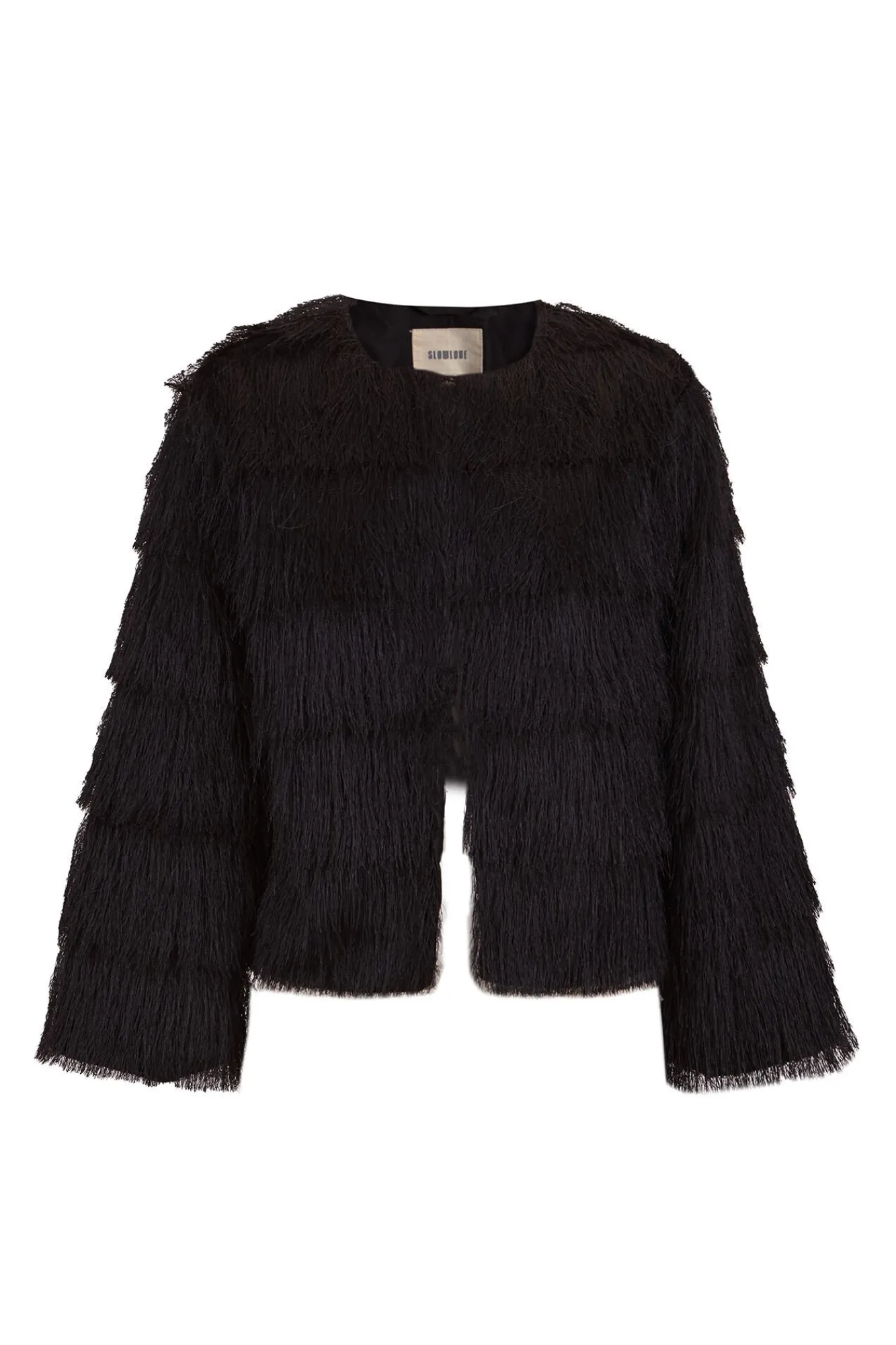 Slowlove Sobretudos-Jaqueta com franjas Preto