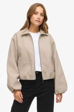 Vila Sobretudos-Jaqueta com mangas balão Tostado