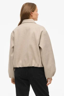 Vila Sobretudos-Jaqueta com mangas balão Tostado