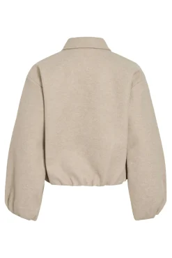 Vila Sobretudos-Jaqueta com mangas balão Tostado