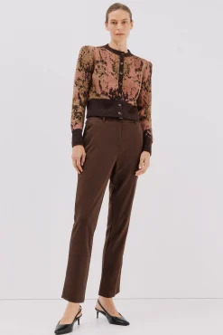 Cortefiel Sobretudos-Jaqueta com pregas nos ombros Castanho