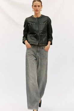 Cortefiel Sobretudos-Jaqueta cravejada Preto