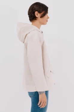 Cortefiel Sobretudos|Casacos-Jaqueta curta com botões de pressão Ecru