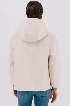 Cortefiel Sobretudos|Casacos-Jaqueta curta com botões de pressão Ecru