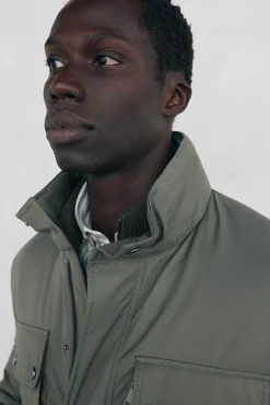 Pedro del Hierro Casacos|Sobretudos-Jaqueta de 4 bolsos Verde