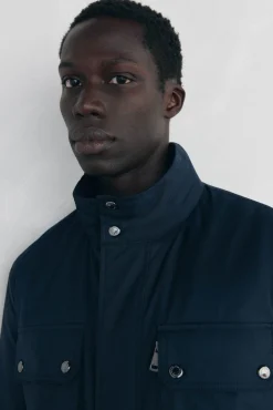 Pedro del Hierro Casacos|Sobretudos-Jaqueta de 4 bolsos Azul