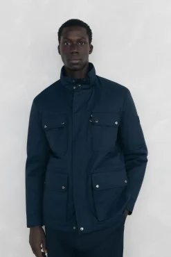 Pedro del Hierro Casacos|Sobretudos-Jaqueta de 4 bolsos Azul