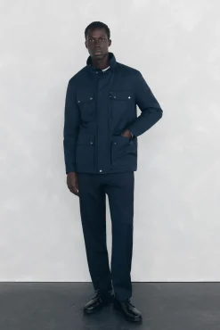 Pedro del Hierro Casacos|Sobretudos-Jaqueta de 4 bolsos Azul