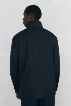 Pedro del Hierro Casacos|Sobretudos-Jaqueta de 4 bolsos Preto