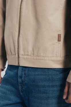 Springfield Casacos-Jaqueta de algodão lavado em contraste castanho