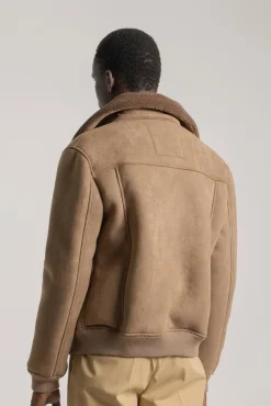 PuroEGO Casacos-Jaqueta de aviador Castanho