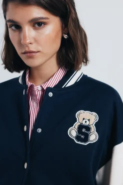 Springfield Sobretudos-Jaqueta de beisebol Bear azul