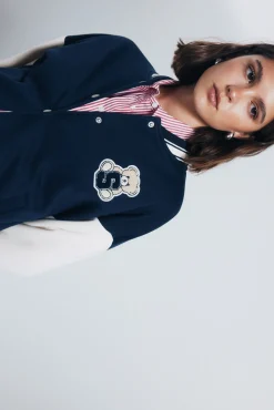 Springfield Sobretudos-Jaqueta de beisebol Bear azul