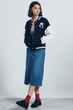 Springfield Sobretudos-Jaqueta de beisebol Bear azul