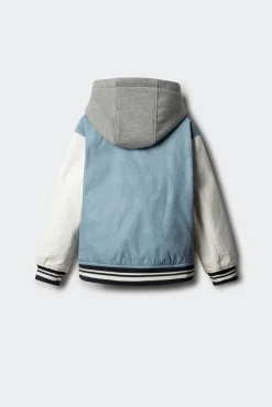 Springfield Kids Casacos|Sobretudos-Jaqueta de beisebol universitária masculina azul