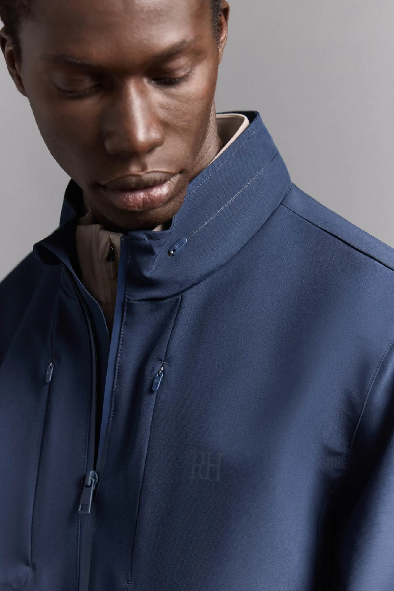 Pedro del Hierro Casacos|Sobretudos-Jaqueta de golfe simples Azul