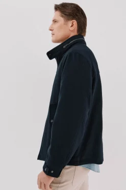 Cortefiel Casacos-Jaqueta de lã Azul