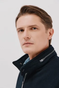 Cortefiel Casacos-Jaqueta de lã Azul