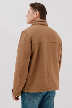 Cortefiel Casacos-Jaqueta de lã Castanho