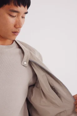 Springfield Casacos-Jaqueta efeito camurça microperfurada cru