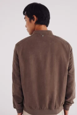 Springfield Casacos-Jaqueta efeito camurça microperfurada cru