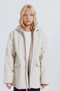 Springfield Kids Sobretudo|Casacos-Jaqueta emborrachada de bolinhas para menina estampado
