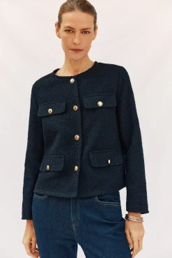 Cortefiel Sobretudos-Jaqueta estruturada Azul