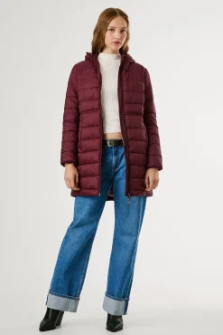 Pepe Jeans Sobretudos|Casacos-Jaqueta longa acolchoada de plumas estampado