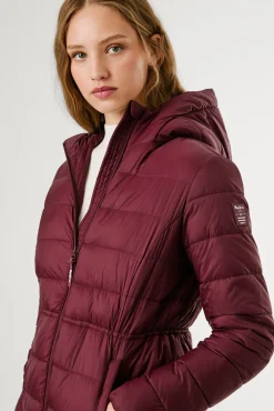 Pepe Jeans Sobretudos|Casacos-Jaqueta longa acolchoada de plumas estampado