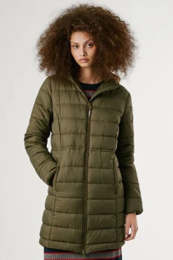 Pepe Jeans Sobretudos|Casacos-Jaqueta longa acolchoada de plumas Caqui escuro