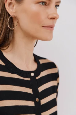 Cortefiel Camisolas-Jaqueta manga larga Preto