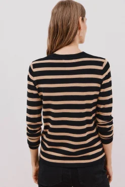 Cortefiel Camisolas-Jaqueta manga larga Preto