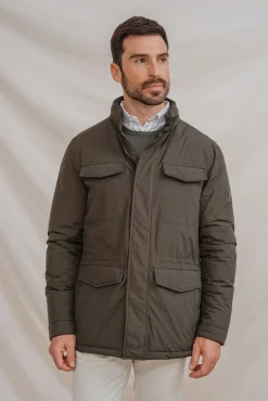 Celopman Casacos-Jaqueta multibolsos verde