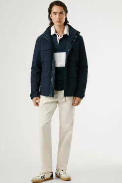 Pepe Jeans Casacos-Jaqueta Sahariana Stretch azul