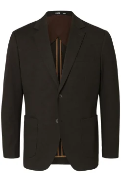 Selected Blazers|Blazers-Jaqueta social em mistura de lã. Castanho