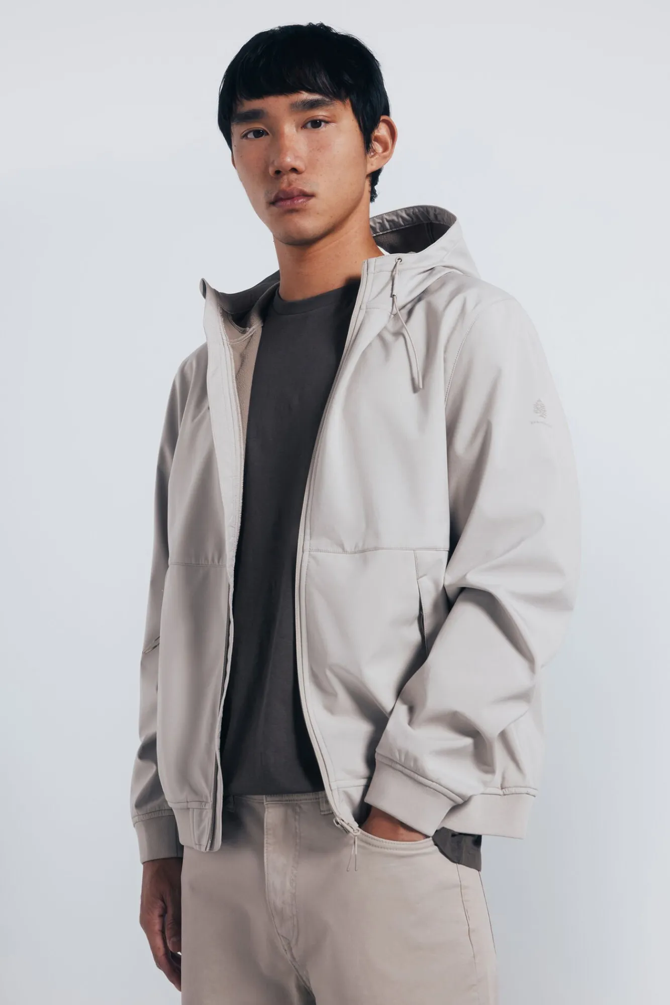 Springfield Casacos-Jaqueta softshell com capuz cru