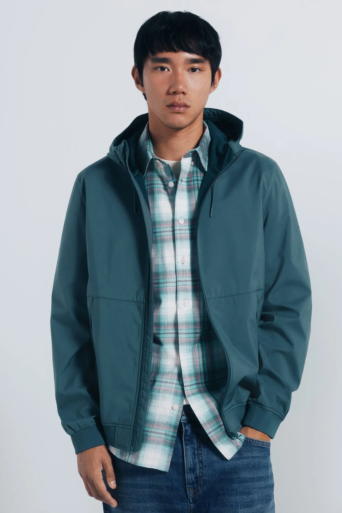 Springfield Casacos-Jaqueta softshell com capuz verde