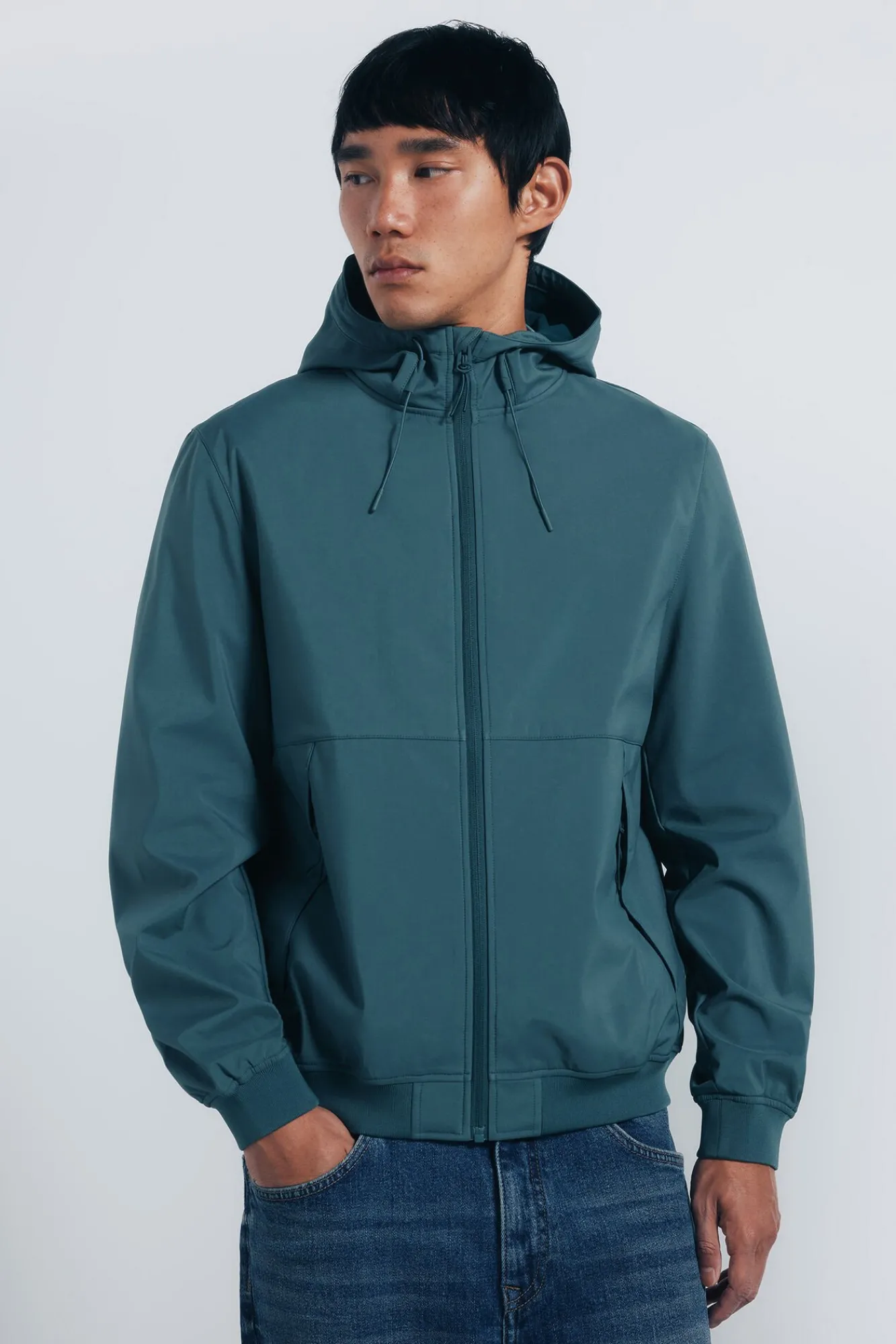 Springfield Casacos-Jaqueta softshell com capuz verde