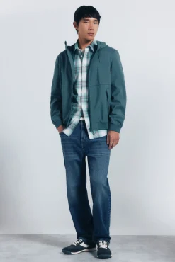 Springfield Casacos-Jaqueta softshell com capuz verde